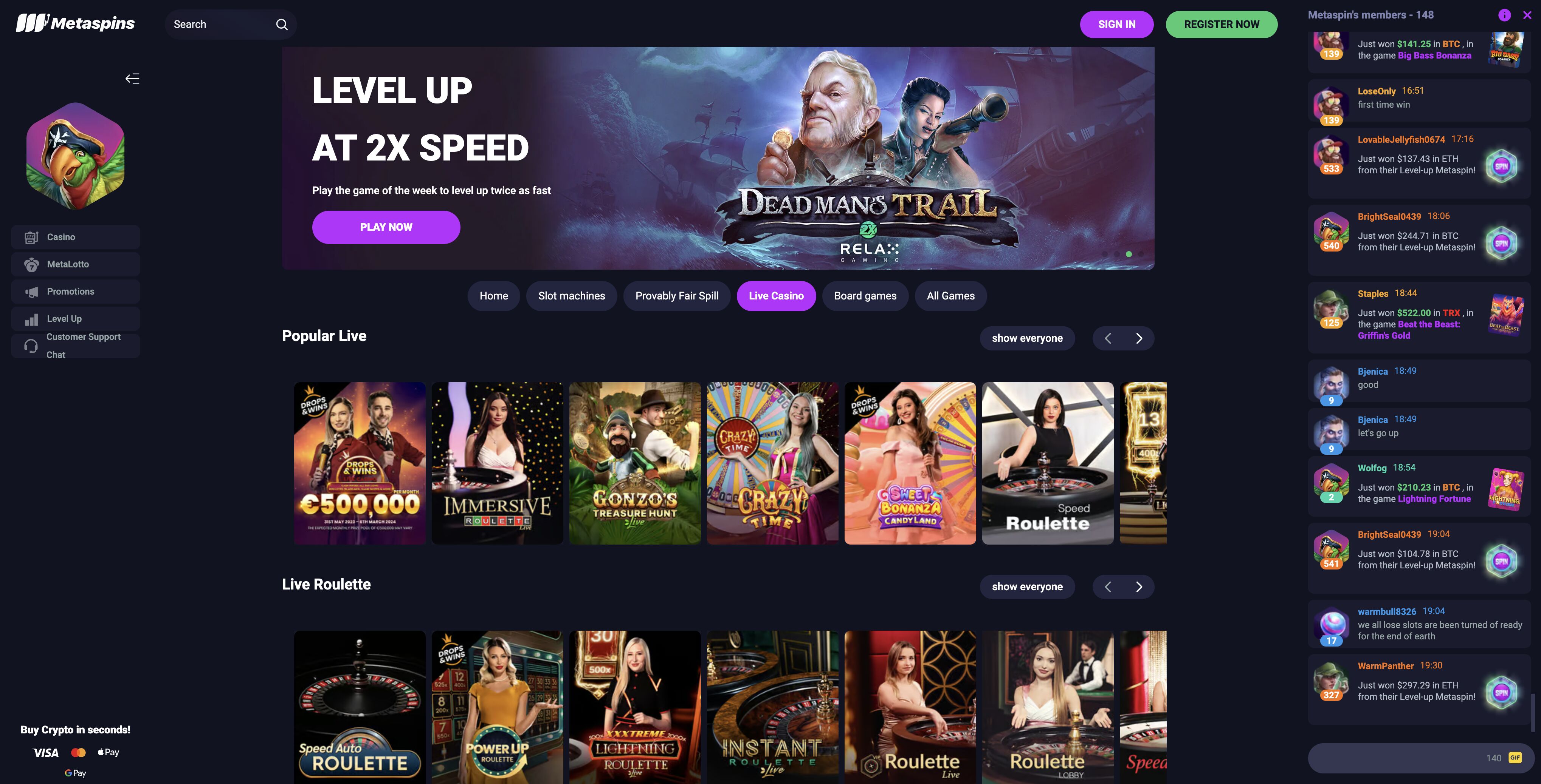 stake casino live casino